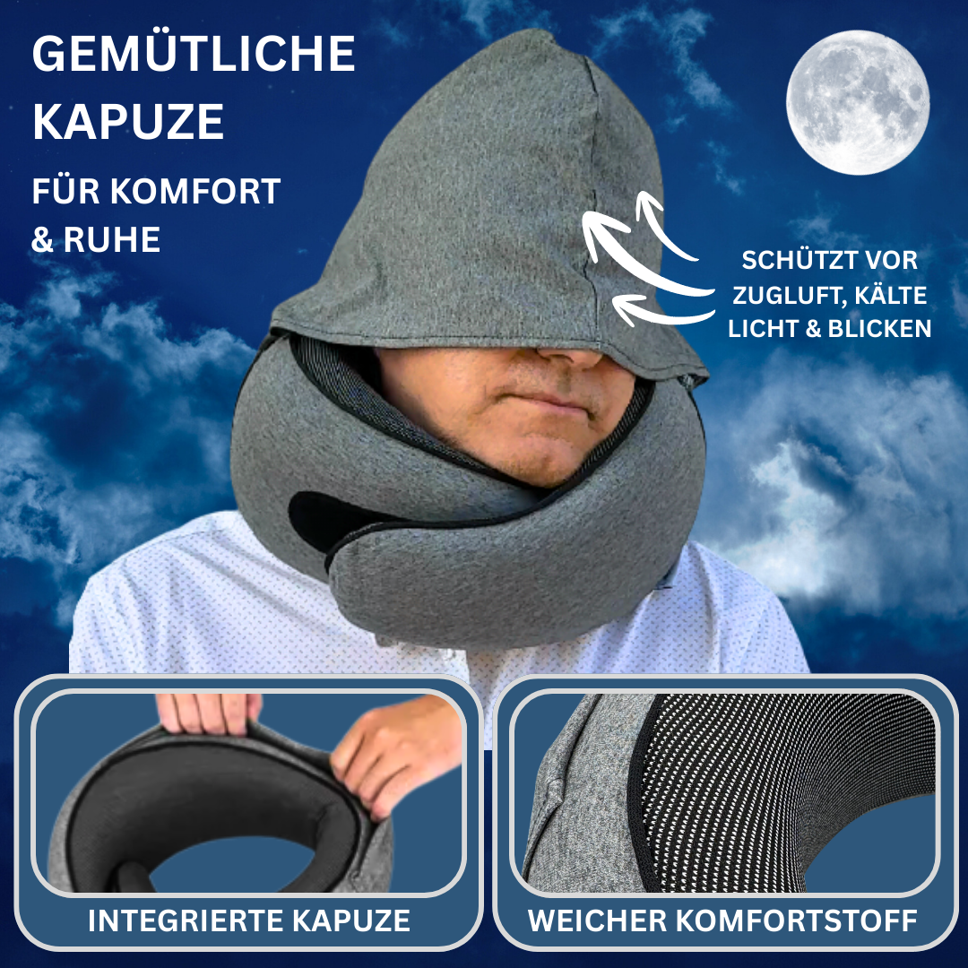Nappy™ Hoodie - Das Reisekissen mit Kapuze