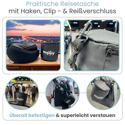 Nappy™ Hoodie - Das Reisekissen mit Kapuze